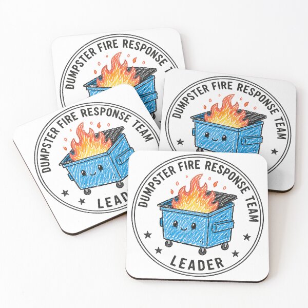 Item preview, Dumpster Fire Response Team Leader Funny Manager Humor Chaos Coordinator designed and sold by HumansStuck12.