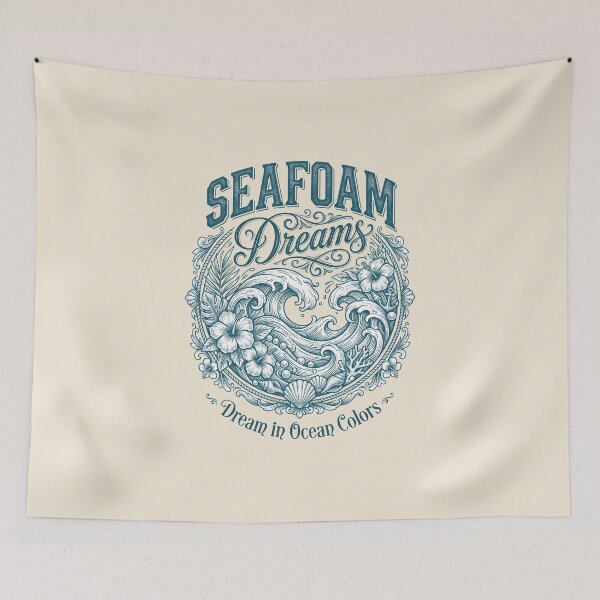 Item preview, Seafoam Dreams – Coastal Cowgirl Floral Ocean Design designed and sold by Sea Gem.