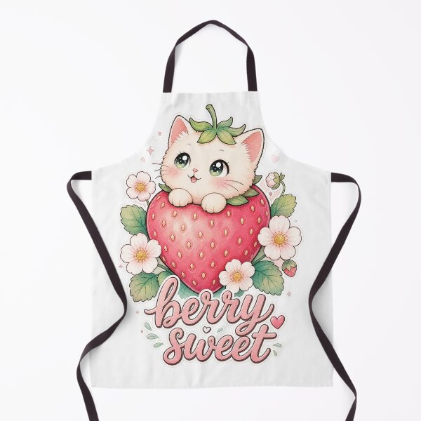 Item preview, Strawberry Peek Kitty designed and sold by Kitty-and-Cat.