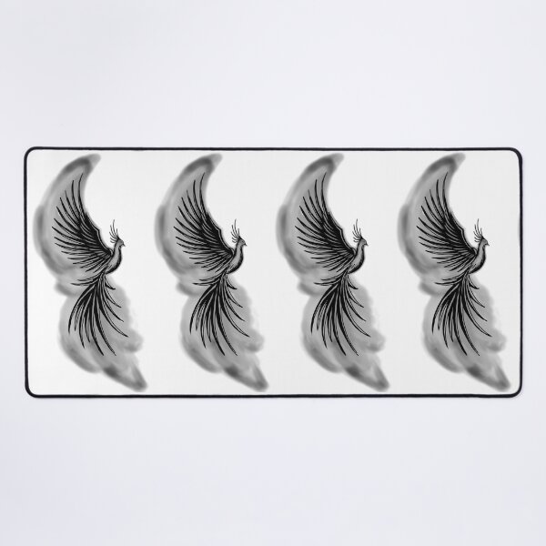 Item preview, Ash and Smoke Phoenix - Grey Flame Firebird Art designed and sold by URSM.