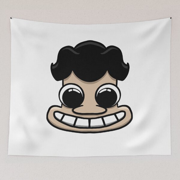 Item preview, Funny Troll Face Black Hair – Meme Sticker Art designed and sold by davidmalec.