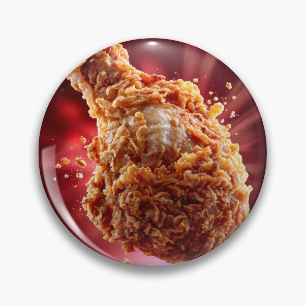 Item preview, Golden Crispy Fried Chicken Drumstick | Crunchy Food Art | Crispy Comfort Food Illustration designed and sold by Grafititee.
