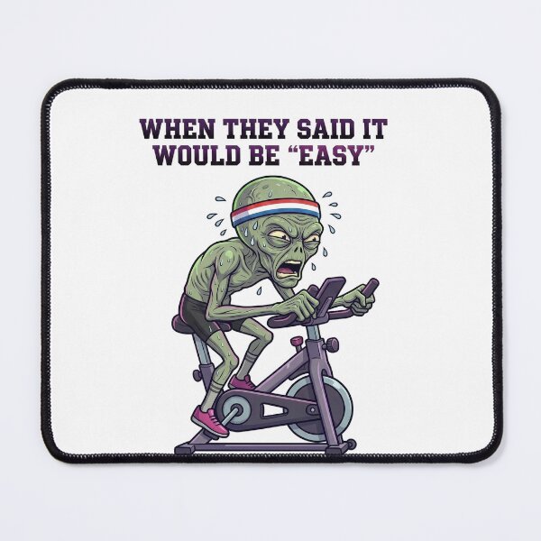 Item preview, Alien Spin Class Struggle - Funny Sweaty Workout T-Shirt designed and sold by NexxaStoree.