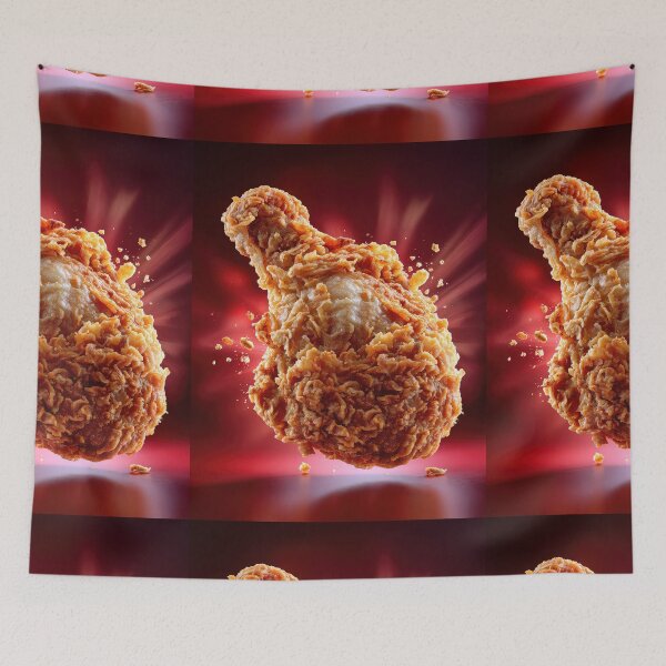 Item preview, Golden Crispy Fried Chicken Drumstick | Crunchy Food Art | Crispy Comfort Food Illustration designed and sold by Grafititee.