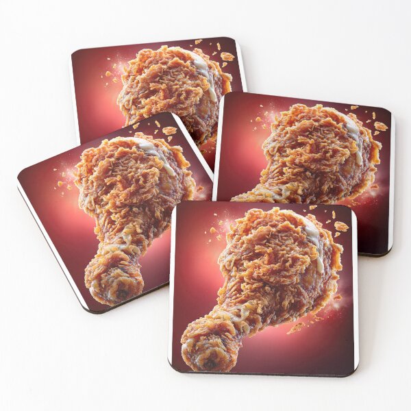 Item preview, Golden Crispy Fried Chicken Drumstick | Crunchy Food Art | Crispy Comfort Food Illustration designed and sold by Grafititee.