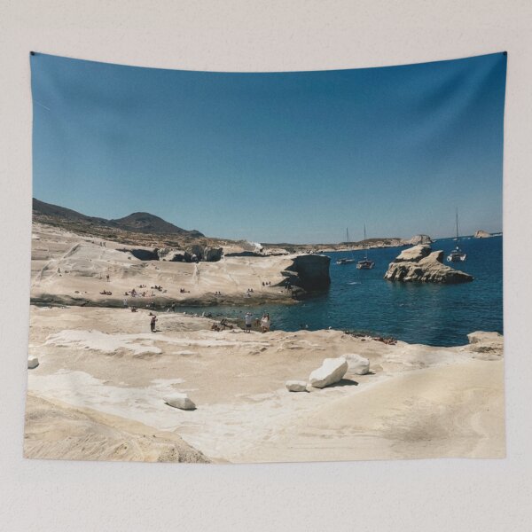 Item preview, Sarakiniko Beach Milos Greece Art Print designed and sold by DiscoDigitals.