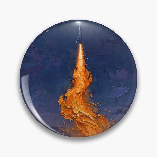 Item preview, Rocket Launch Swirling Fire Oil Painting Art designed and sold by Jozefin's Studio.