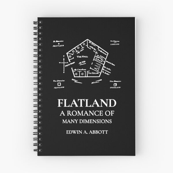 Item preview, Nerdy Flatland A Romance Of Many Dimensions Geometric Cover Math Teacher White Text designed and sold by MathWare MathClips.