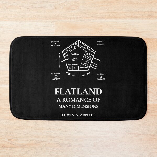 Item preview, Nerdy Flatland A Romance Of Many Dimensions Geometric Cover Math Teacher White Text designed and sold by MathWare MathClips.