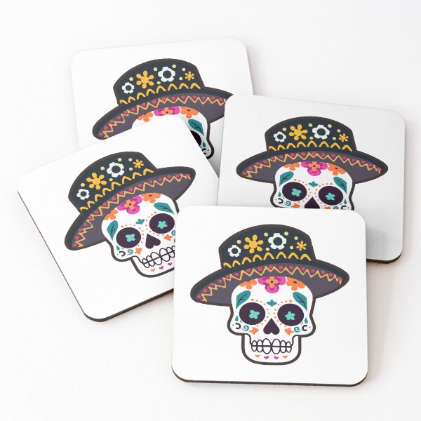 Item preview, Sombrero Sugar Skull | Mexican Calavera Floral Folk Art Day of the Dead Design designed and sold by Ecocrushstudio.