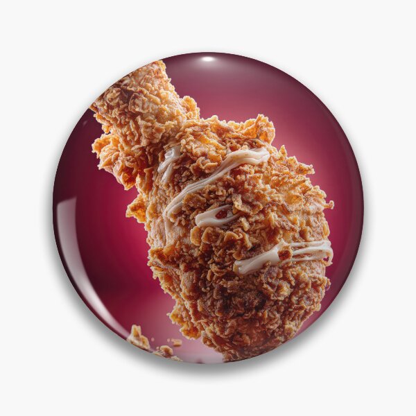 Item preview, Golden Crispy Fried Chicken Drumstick | Crunchy Food Art | Crispy Comfort Food Illustration designed and sold by Grafititee.
