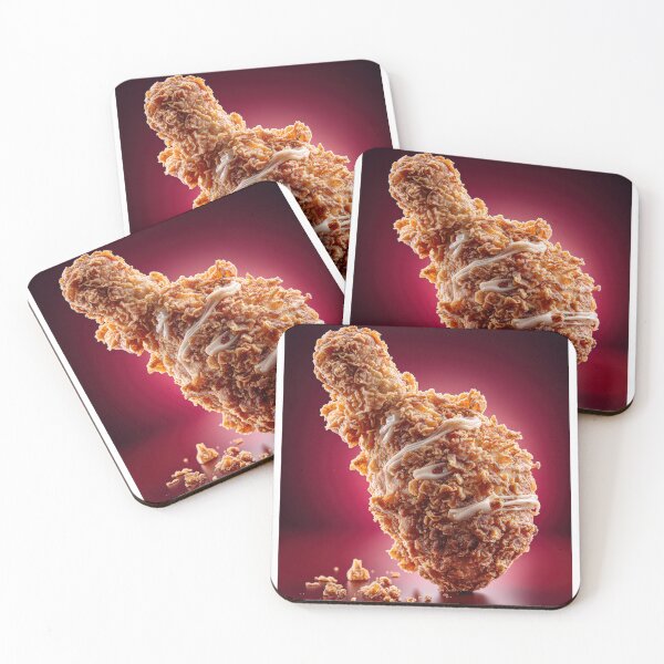 Item preview, Golden Crispy Fried Chicken Drumstick | Crunchy Food Art | Crispy Comfort Food Illustration designed and sold by Grafititee.