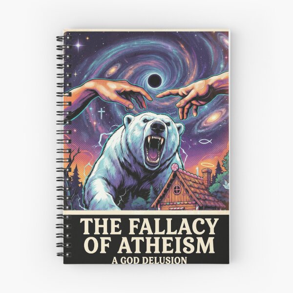 Item preview, The Fallacy of Atheism God Delusion Cosmic Debate Poster designed and sold by CallanRooke10.