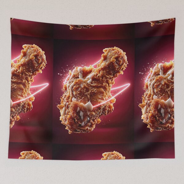 Item preview, Golden Crispy Fried Chicken Drumstick | Crunchy Food Art | Crispy Comfort Food Illustration designed and sold by Grafititee.