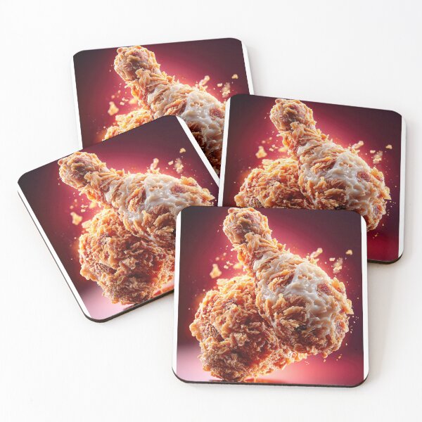 Item preview, Golden Crispy Fried Chicken Drumstick | Crunchy Food Art | Crispy Comfort Food Illustration designed and sold by Grafititee.