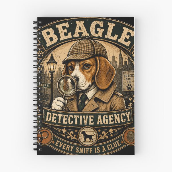 Item preview, Beagle Detective Agency Vintage Funny Dog Lover Retro Badge T-Shirt designed and sold by TeeVibeHaus.