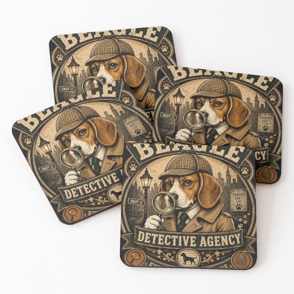 Item preview, Beagle Detective Agency Vintage Funny Dog Lover Retro Badge T-Shirt designed and sold by TeeVibeHaus.
