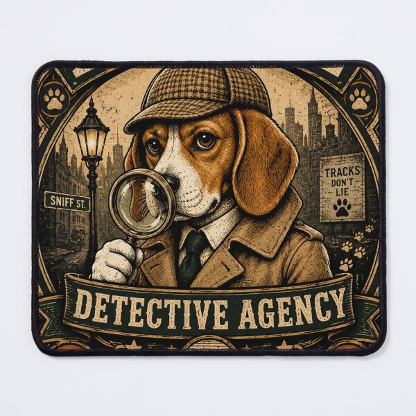 Item preview, Beagle Detective Agency Vintage Funny Dog Lover Retro Badge T-Shirt designed and sold by TeeVibeHaus.