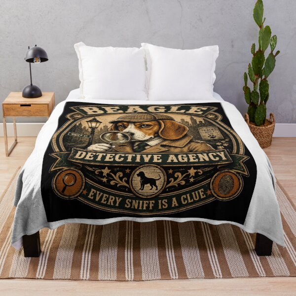 Item preview, Beagle Detective Agency Vintage Funny Dog Lover Retro Badge T-Shirt designed and sold by TeeVibeHaus.