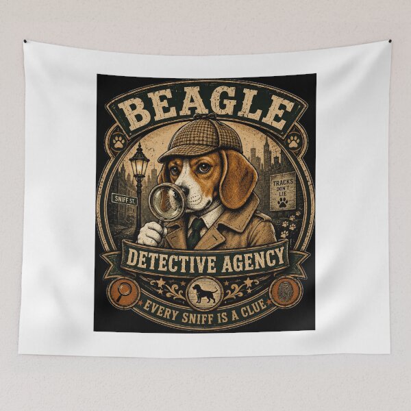 Item preview, Beagle Detective Agency Vintage Funny Dog Lover Retro Badge T-Shirt designed and sold by TeeVibeHaus.