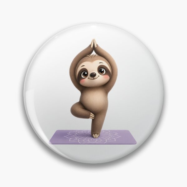 Item preview, Cute Sloth Yoga – Kawaii Cartoon Illustration designed and sold by Halbeskilo.