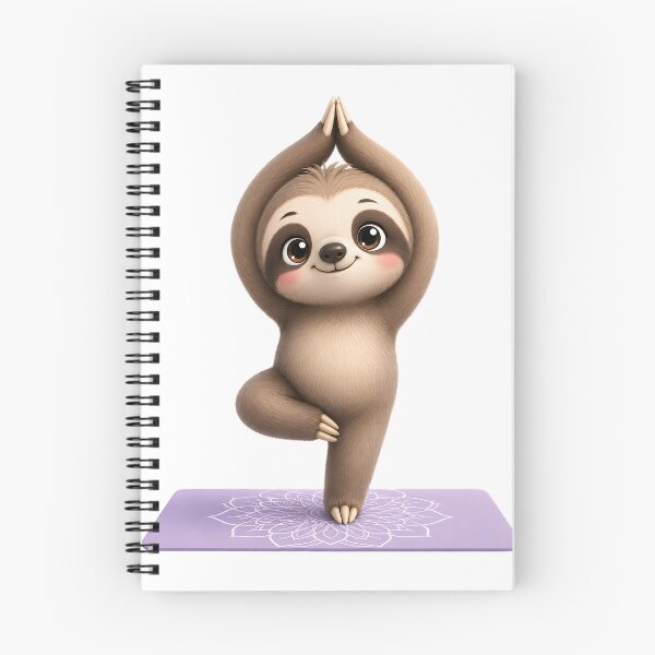 Item preview, Cute Sloth Yoga – Kawaii Cartoon Illustration designed and sold by Halbeskilo.