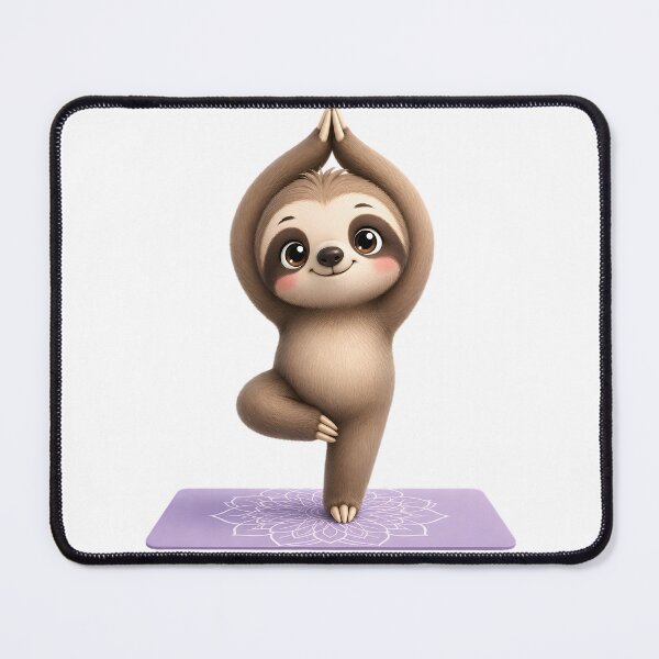 Item preview, Cute Sloth Yoga – Kawaii Cartoon Illustration designed and sold by Halbeskilo.