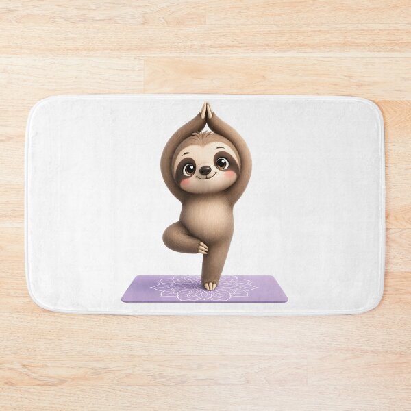 Item preview, Cute Sloth Yoga – Kawaii Cartoon Illustration designed and sold by Halbeskilo.