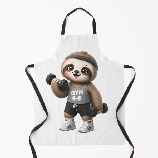 Item preview, Cute Sloth Gym – Kawaii Cartoon Illustration designed and sold by Halbeskilo.