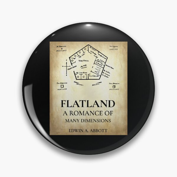 Item preview, Nerdy Flatland A Romance Of Many Dimensions Geometric Cover Math Teacher Black Text Parchment designed and sold by MathWare MathClips.