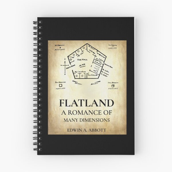 Item preview, Nerdy Flatland A Romance Of Many Dimensions Geometric Cover Math Teacher Black Text Parchment designed and sold by MathWare MathClips.