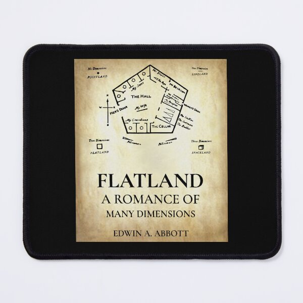Item preview, Nerdy Flatland A Romance Of Many Dimensions Geometric Cover Math Teacher Black Text Parchment designed and sold by MathWare MathClips.