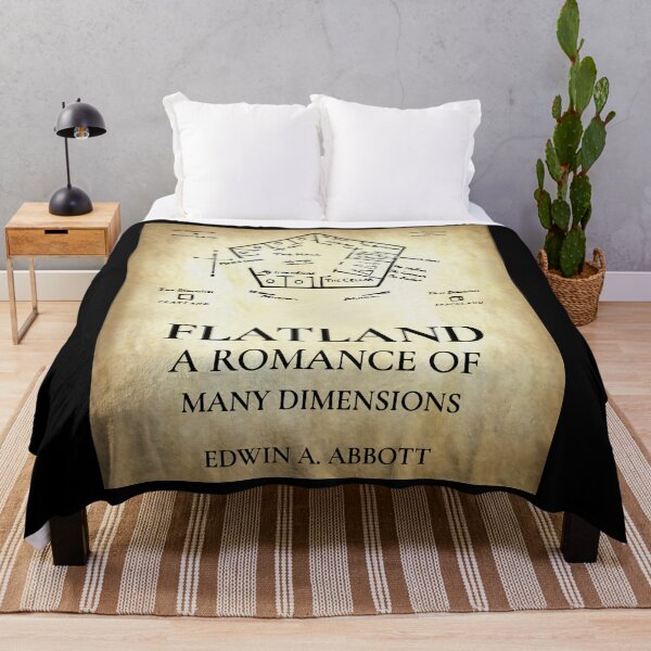 Item preview, Nerdy Flatland A Romance Of Many Dimensions Geometric Cover Math Teacher Black Text Parchment designed and sold by MathWare MathClips.