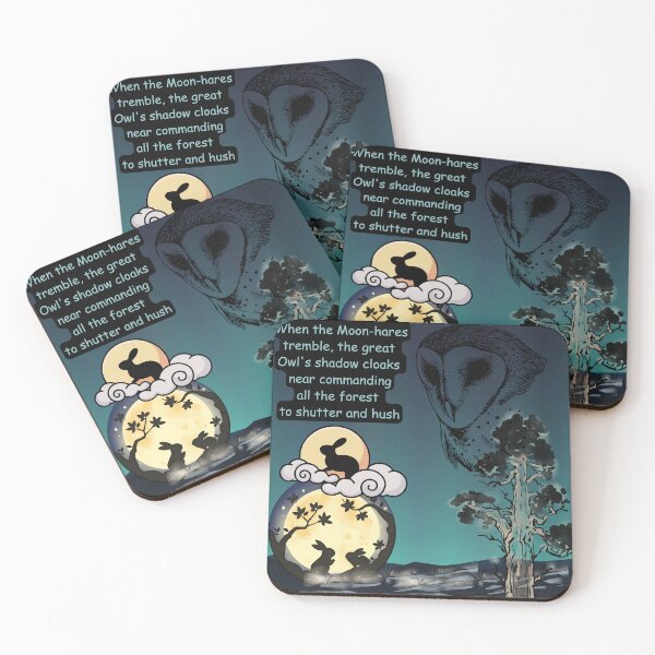 Item preview, Owl Rabbit Stickers Dark Forest Tree animals quote designed and sold by aliyeus.