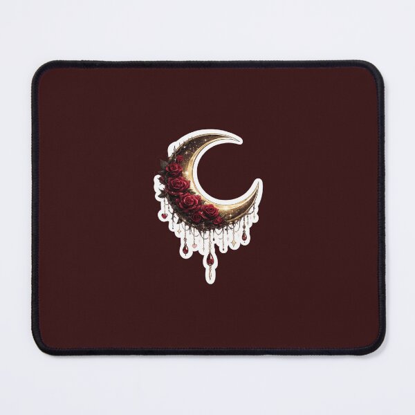 Item preview, Dark Feminine Crescent Moon Sticker designed and sold by PawsAndpetalstudio.