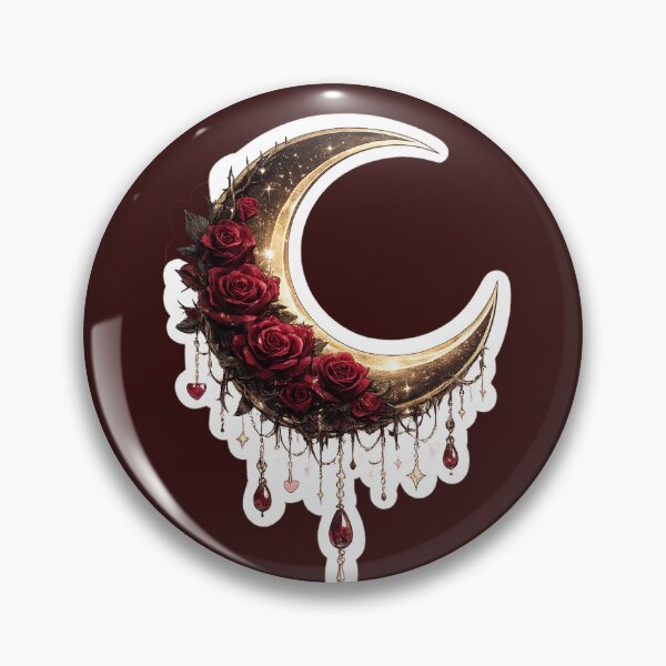 Item preview, Dark Feminine Crescent Moon Sticker designed and sold by PawsAndpetalstudio.