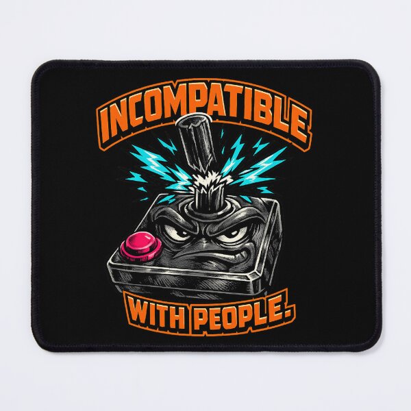 Item preview, INCOMPATIBLE WITH PEOPLE. Funny Broken Joystick Retro Gaming Humor designed and sold by Anyshca.