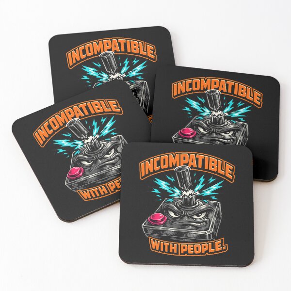 Item preview, INCOMPATIBLE WITH PEOPLE. Funny Broken Joystick Retro Gaming Humor designed and sold by Anyshca.