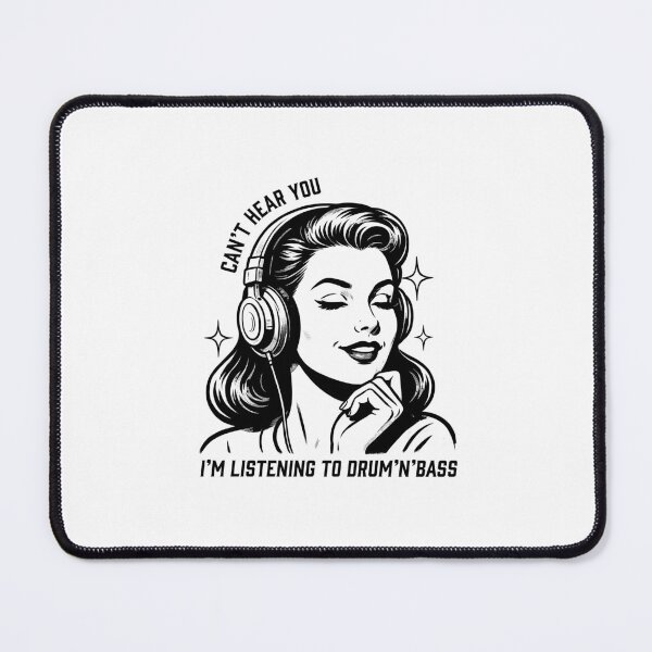 Item preview, Can't Hear You I'm Listening to Drum & Bass Vintage Pop Art Design designed and sold by paulo silveira.