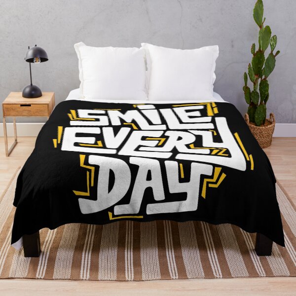 Item preview, Smile Every Day Graffiti Typography Inspirational Quote designed and sold by mrhighsky.