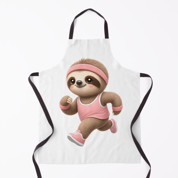 Item preview, Cute sloth jogging – Kawaii cartoon illustration designed and sold by Halbeskilo.