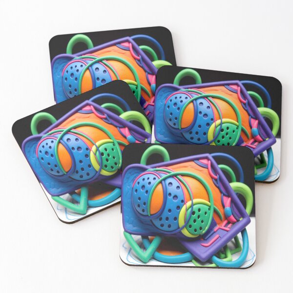 Item preview, retro fusion C colorful geometric abstract design designed and sold by SmashingDeals.