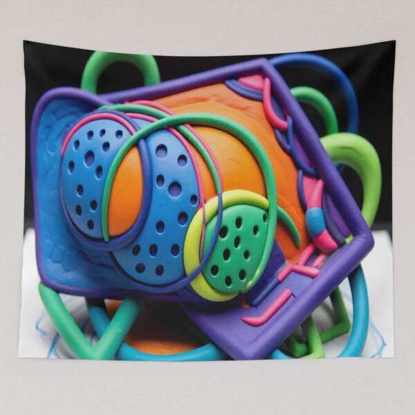 Item preview, retro fusion C colorful geometric abstract design designed and sold by SmashingDeals.