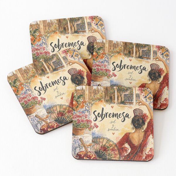 Item preview, Watercolor Seville Spain - Sobremesa Travel Art Collage designed and sold by VisualArtsOasis.