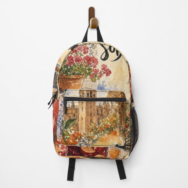 Item preview, Watercolor Seville Spain - Sobremesa Travel Art Collage designed and sold by VisualArtsOasis.
