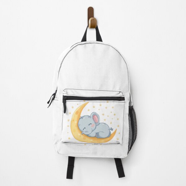 Item preview, An Adoorable Baby Elephant - Hugging Soft Pastel Crescent Moon designed and sold by DigitfanStudio.