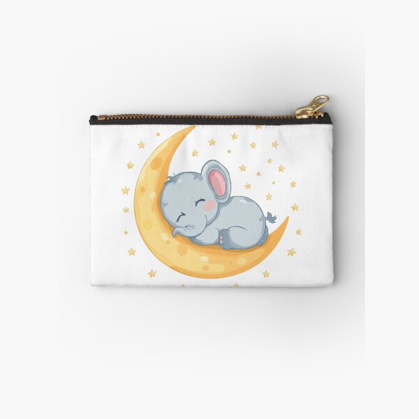 Item preview, An Adoorable Baby Elephant - Hugging Soft Pastel Crescent Moon designed and sold by DigitfanStudio.