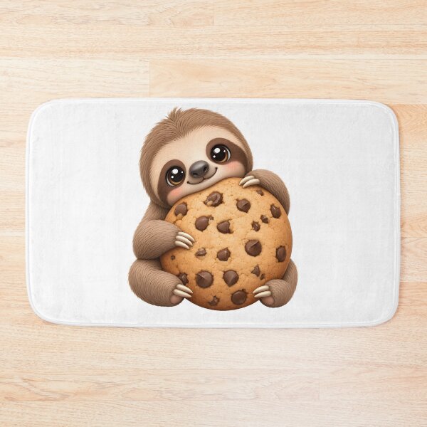 Item preview, Cute Sloth Cookie – Kawaii Cartoon Illustration designed and sold by Halbeskilo.