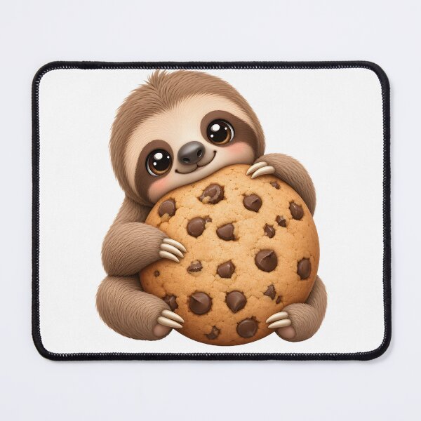Item preview, Cute Sloth Cookie – Kawaii Cartoon Illustration designed and sold by Halbeskilo.