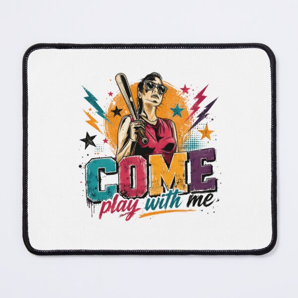 Item preview, Come Play With Me Strong Woman Baseball Softball Player designed and sold by RetroMini2026.